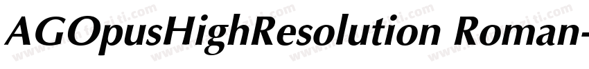 AGOpusHighResolution Roman字体转换